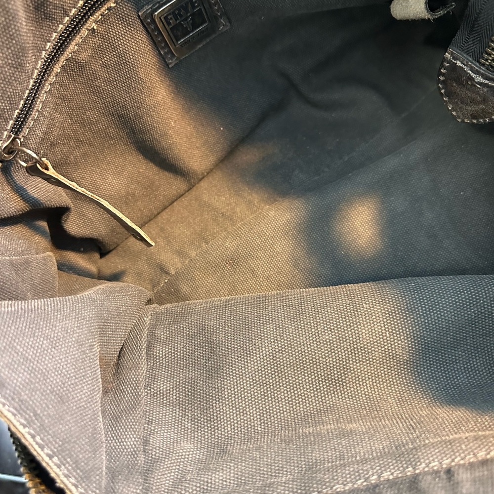 Frye Distressed Leather Studded Shoulder Bag - Picture 12 of 13